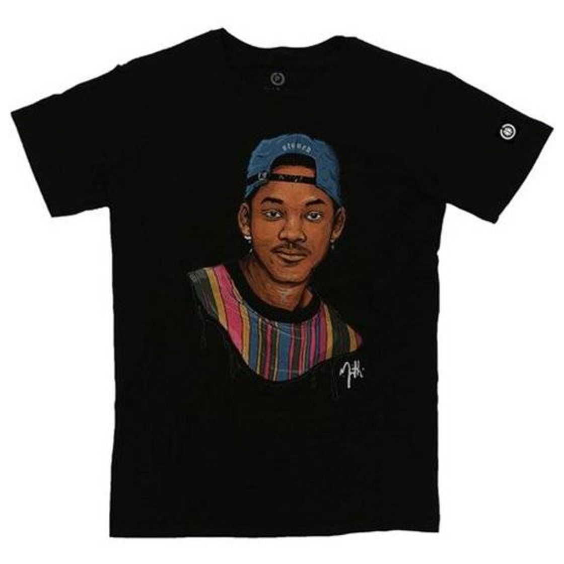 Moda Camiseta Stoned Will Smith Draw Masculina - Preto

