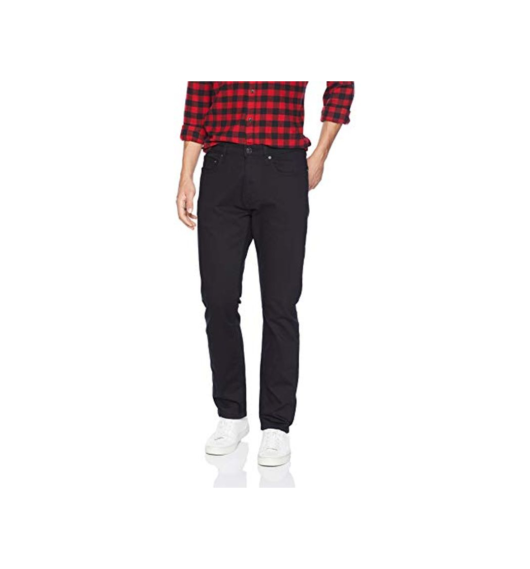 Social Amazon Essentials - Pantalones vaqueros elásticos de corte atlético para hombre, Negro