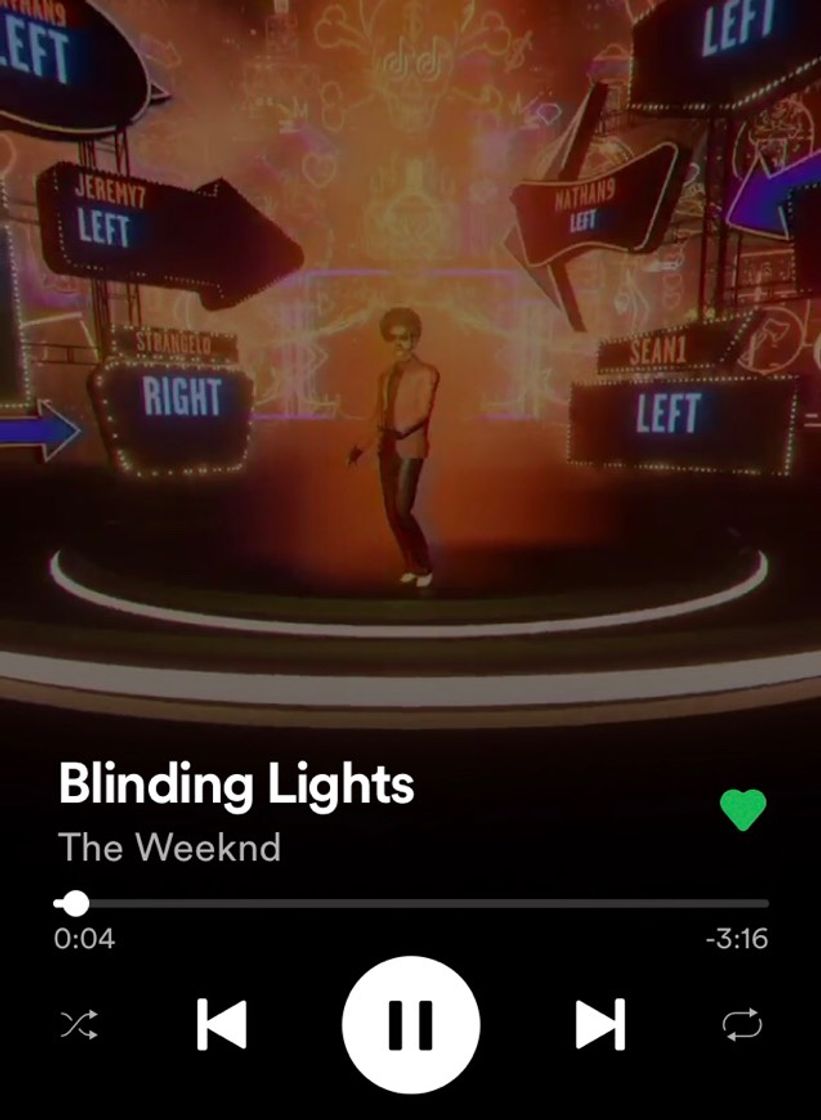 Canción Blinding Lights