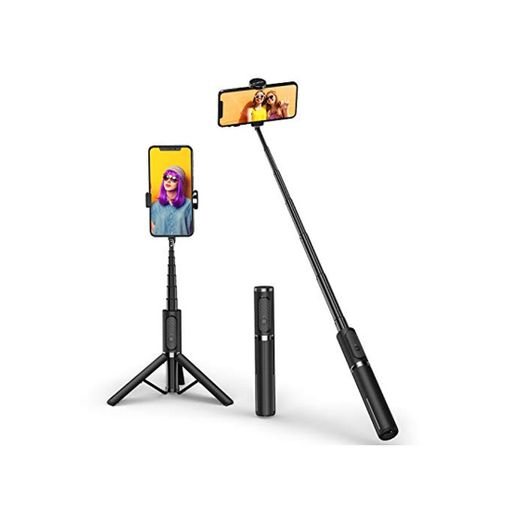 ATUMTEK Palo Selfie Trípode Bluetooth, Extensible 3 en 1 Selfie Stick de