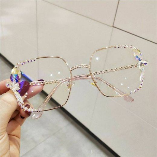 Óculos transparente com brilho 