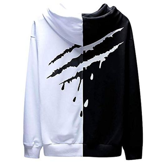 XIAOYAO Hombre Sudadera con Capucha Deportiva Manga Larga Hoodie Casual Camisa de