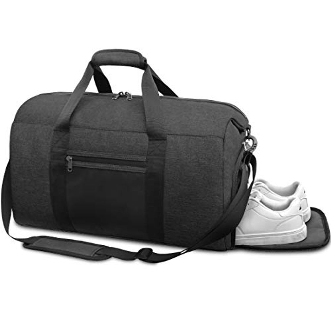 Products NEWHEY Bolsa de Deporte Hombre Bolsas Gimnasio con Compartimento para Zapatos Bolsos de Viaje Grande Bolsos Deportivos Impermeable Bolsa Fin de Semana Travel Duffle Bag para Mujer Negro 40L