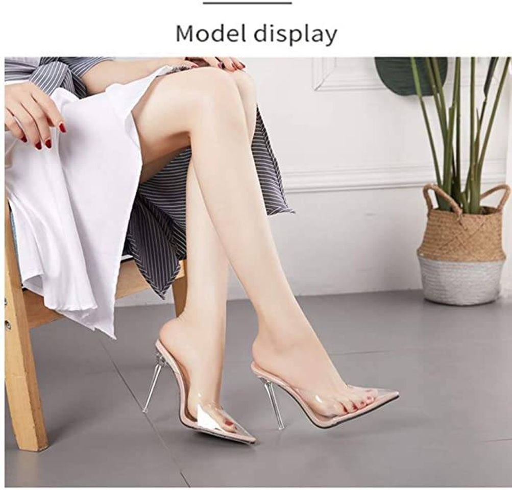 Productos Holibanna Sandalias Transparentes de Tacón Alto para Mujer Tacón Fino Sandalias de Tacones Altos Talon Grueso Casual Zapatillas Zapatos Cómodo