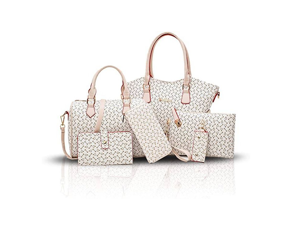 Producto SDINAZ Bolsos de Mano Mujer Bolsos Bandolera Moda 6piezas Bolsos Totes Shoppers y Bolsos de Hombro Billetera