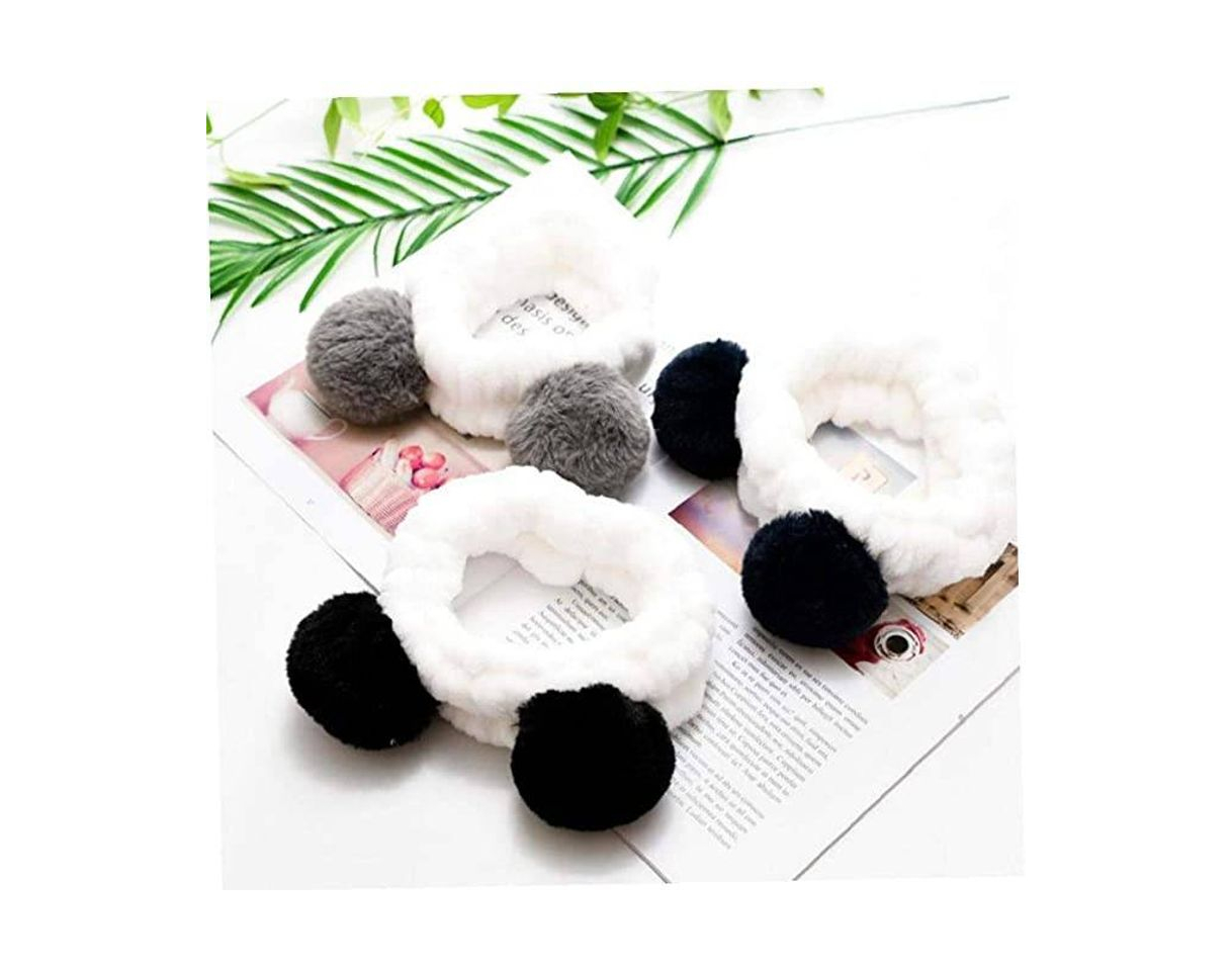 Productos Bongles Elástica Del Oído Panda Linda Diadema Suave Para La Mujer De Maquillaje Ducha Lavado De Cara Máscara Del Balneario Wraps Cabeza