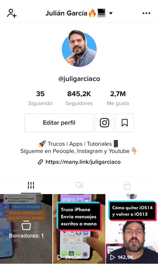 Moda Mi perfil de TikTok 840k 🔥🚀