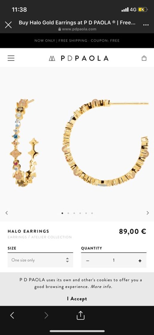 Fashion Buy Yoko Gold Earrings at PD PAOLA ®