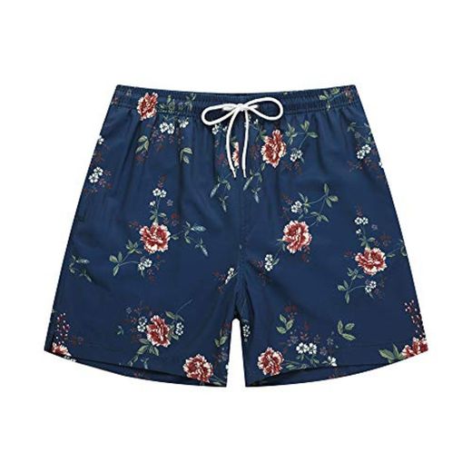 Farchat Bañador De Natación para Hombre Pantalones Cortos Baño Bóxers Playa Shorts