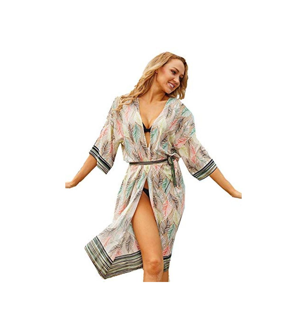Social YOUDE Vestido de Playa Suelta para Mujer Bikini Suelto Cover Up Swimwear