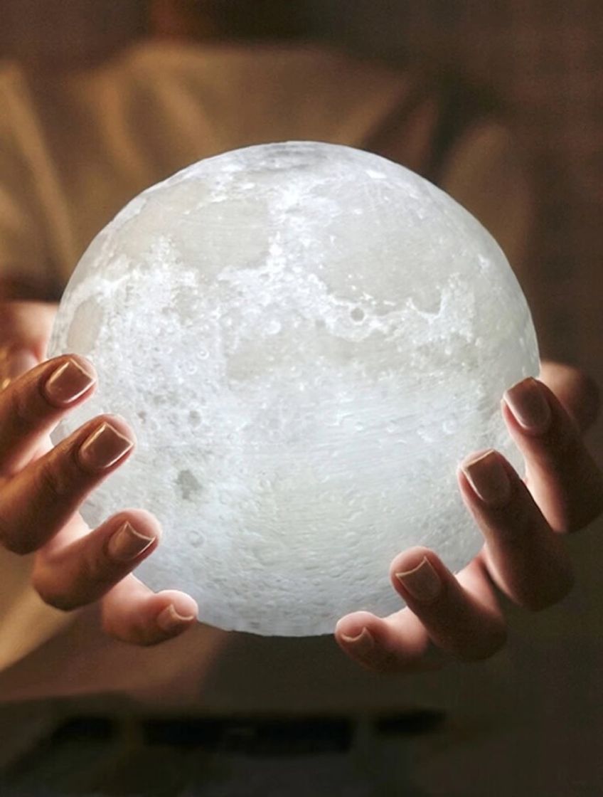 Moda Lámpara de mesa en forma de Luna 🌑 