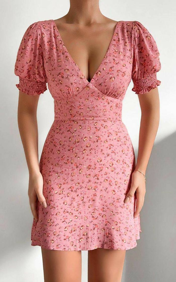 Moda Vestido pink floral