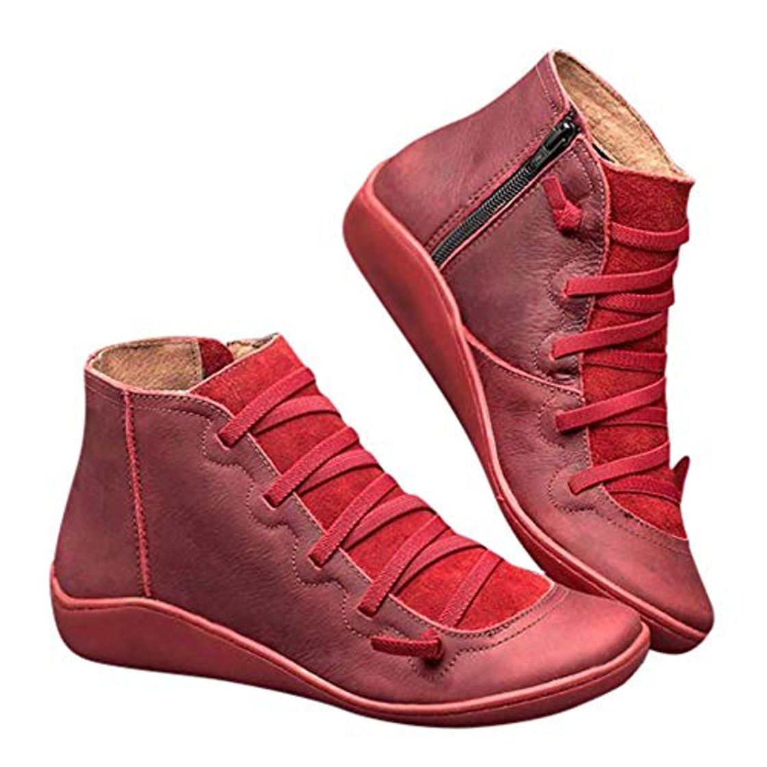 Fashion 2019 Los Zapatos de Botines Planos para Mujer, Soporte del Arco, Cómodos