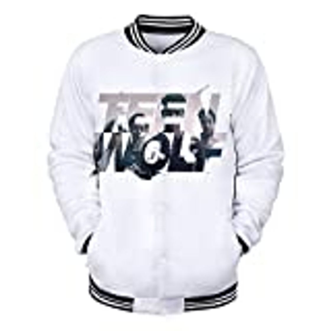 Place Teen Wolf Pullover Versión Coreana Original Cierre de Cremallera Sudadera Sudadera de