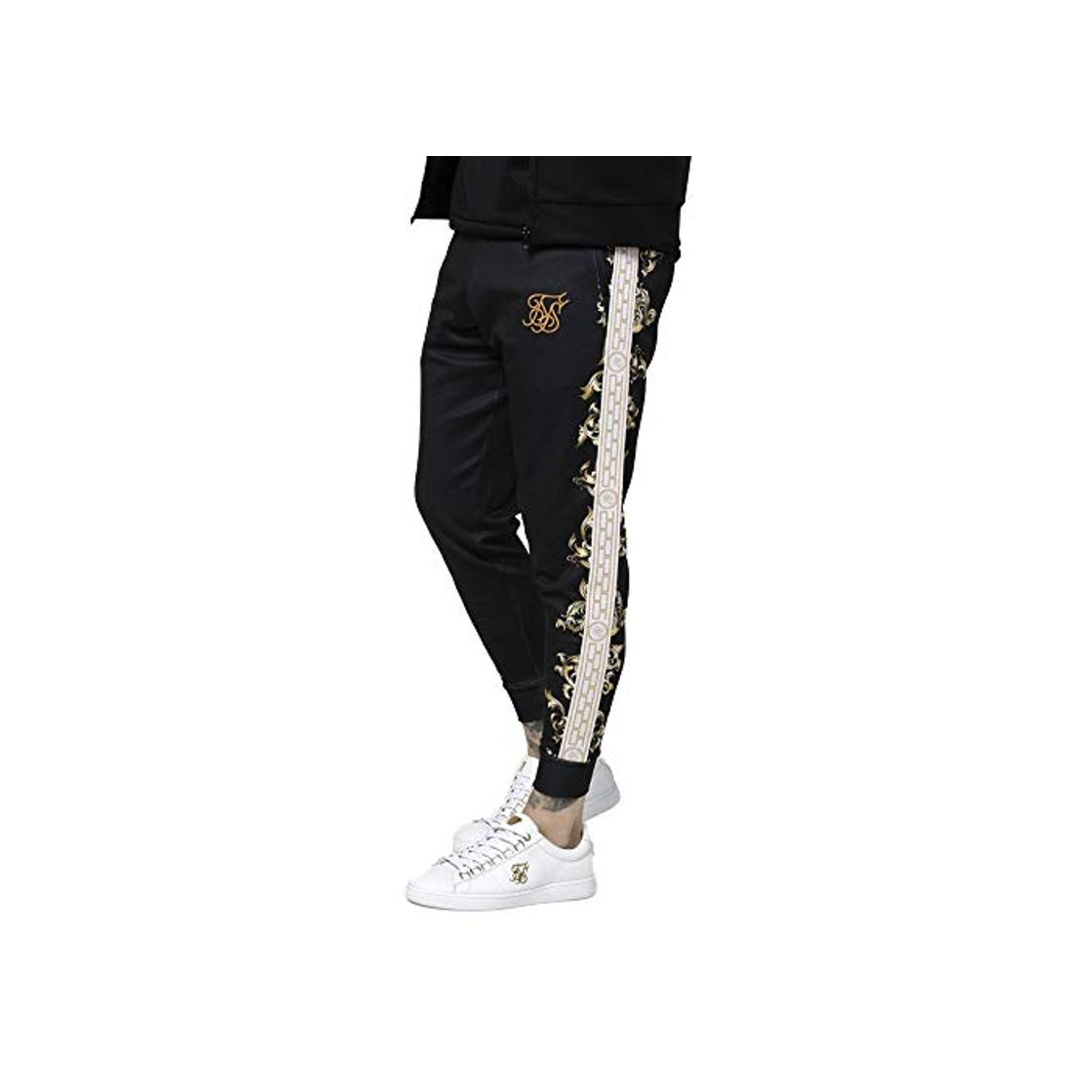 Moda Sik Silk Black Edition Poly Cuffed Jogger Pants - Black