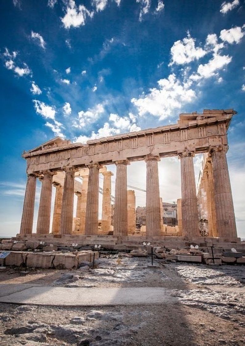 Place acropolis architectural and parthenon 