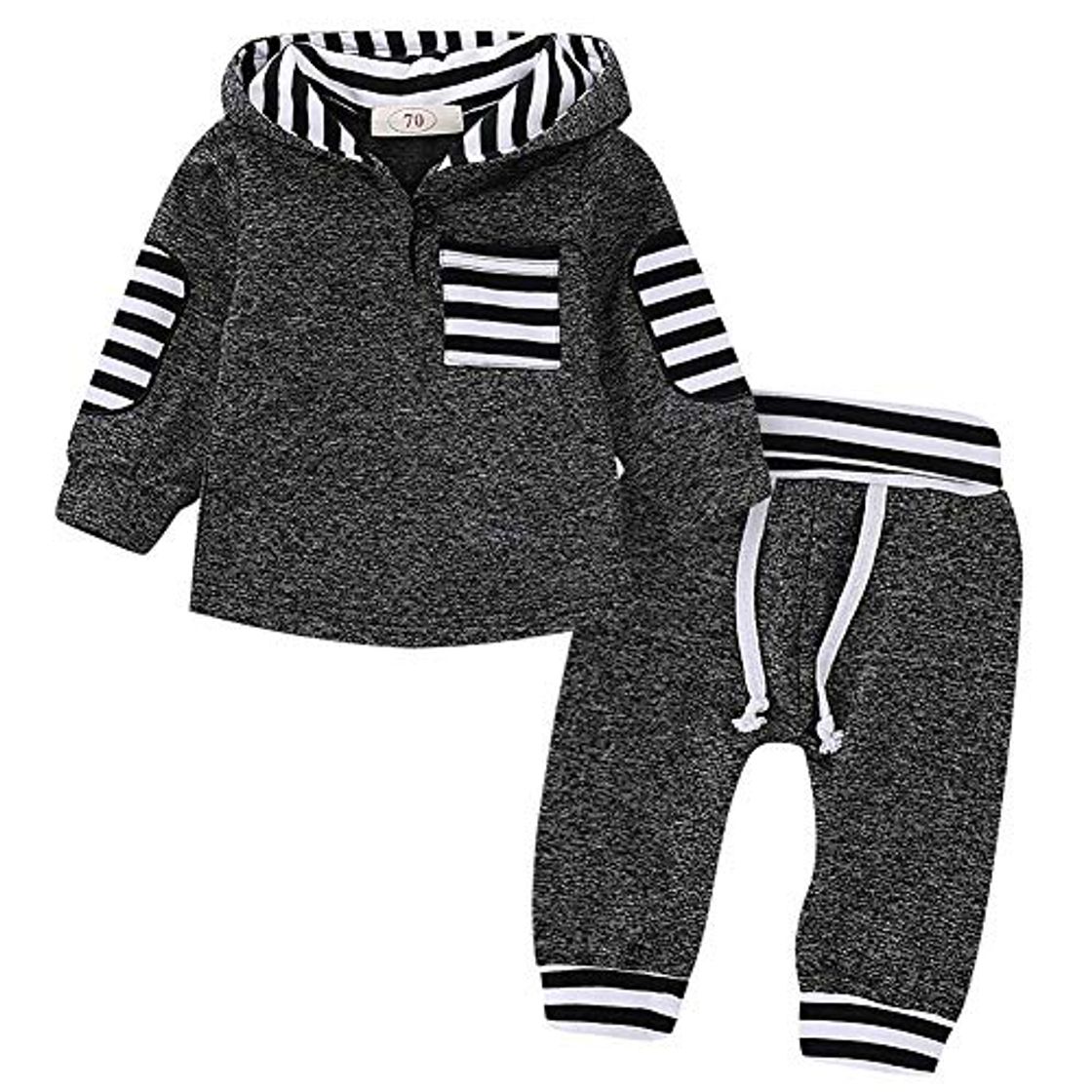 Moda SANMIO 2Pcs Niños Ropa con Capucha Ropa Sudadera Top