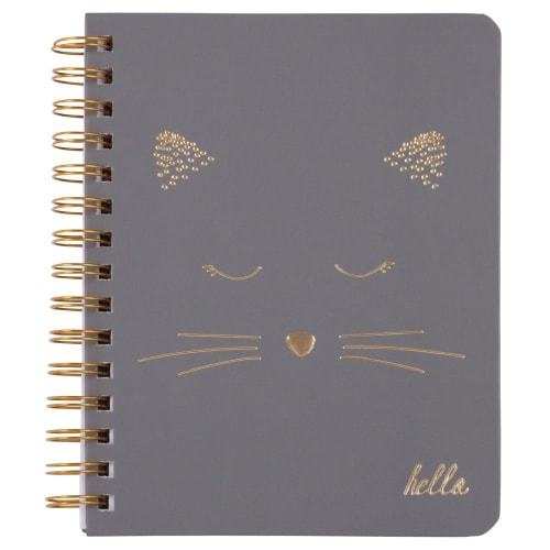 Fashion Cuaderno de notas de espiral con estampado de gato | Maisons du ...