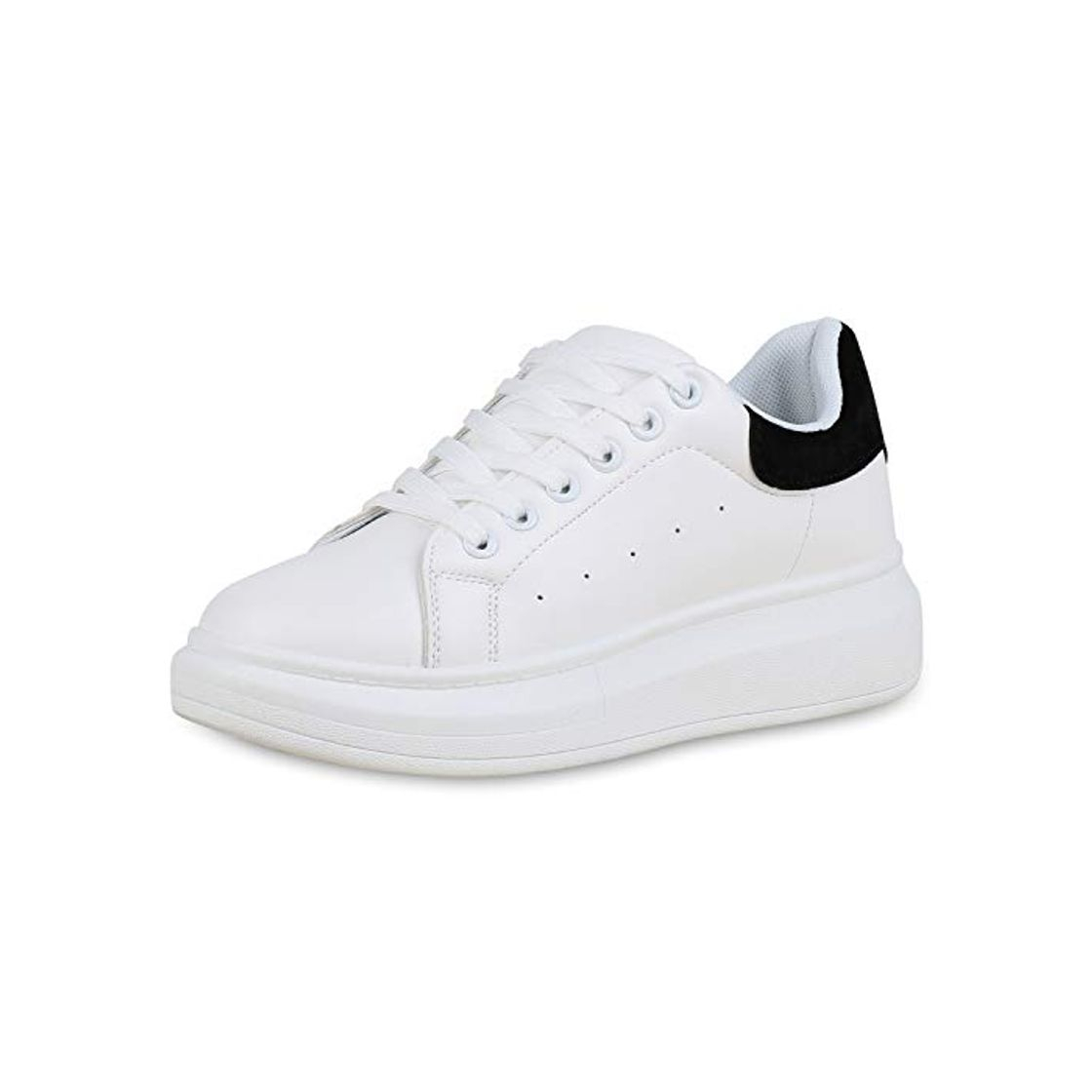 Social SCARPE VITA Mujer zapas con Plataforma 183668 Blanco Negro 38
