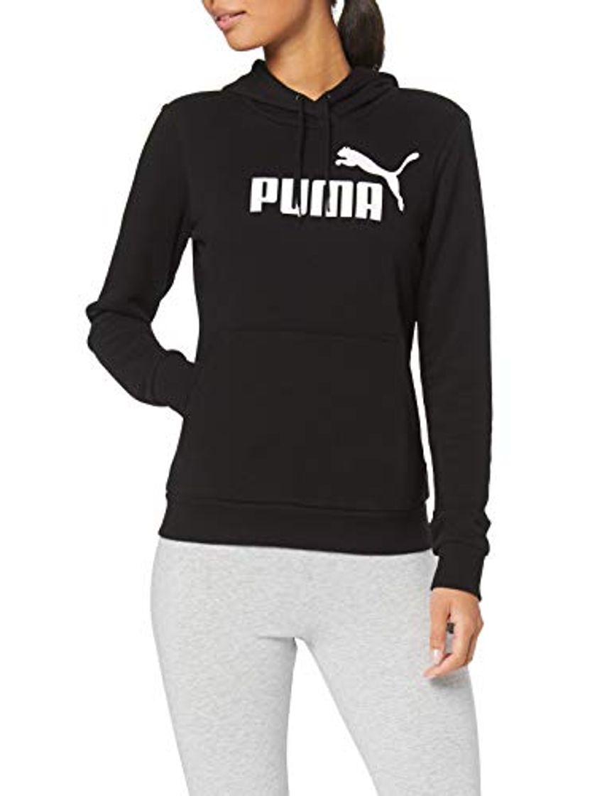 Social PUMA ESS Logo Hoody TR Sudadera, Mujer, Negro