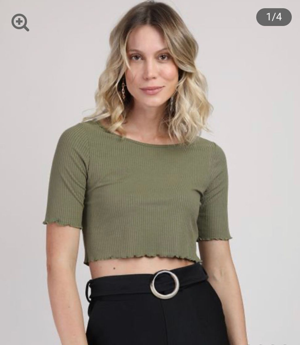 Fashion Blusinha vintage verde militar