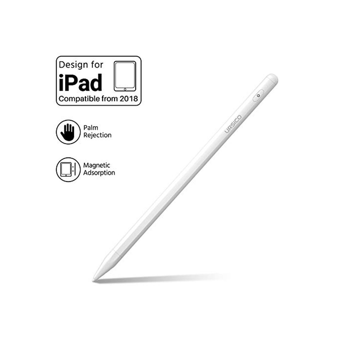 Product URSICO Lápiz Táctil Stylus Pen 2. Generación para iPad, Punta Fina 1.7