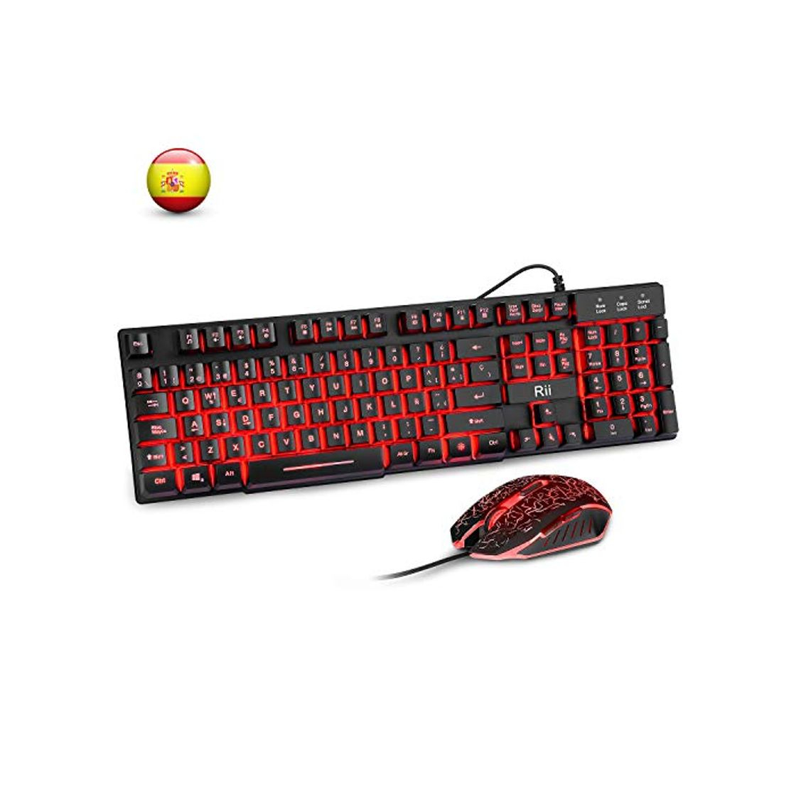 Electrónica Rii RK108 Packs de Teclado y Ratón Gaming