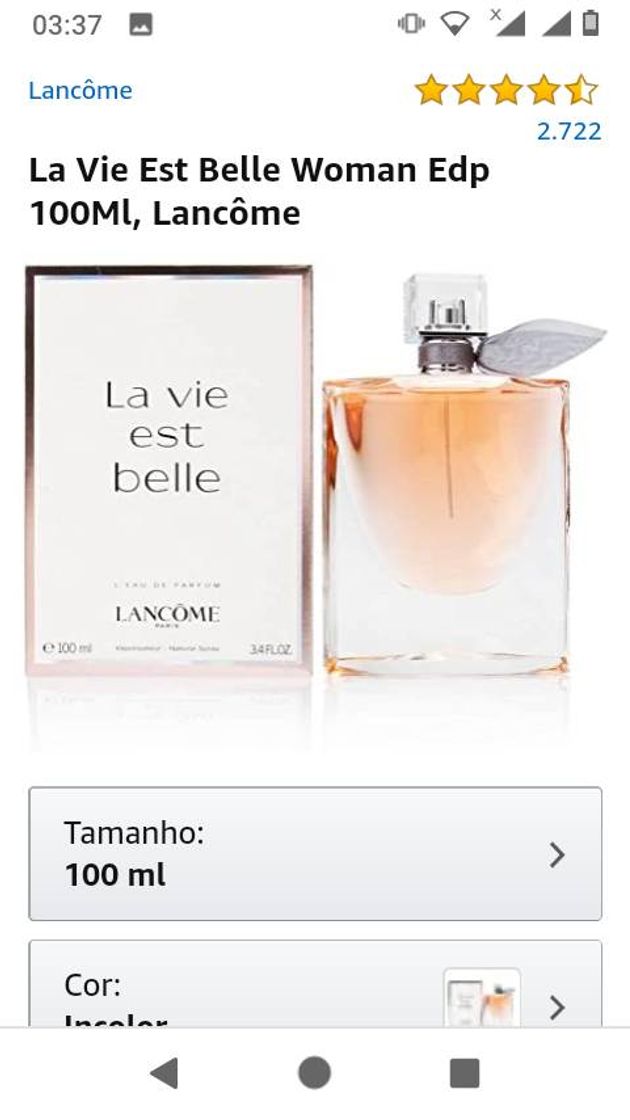 Moda Lancôme La Vie Est Belle L'Eau de Parfum Spray, 3.4 ..