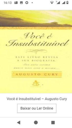 Você é Insubstituível – Augusto Cury 