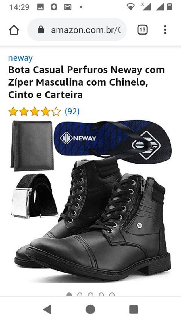 Moda Bota Casual Perfuros Neway com Zíper Masculina com Chinelo ...