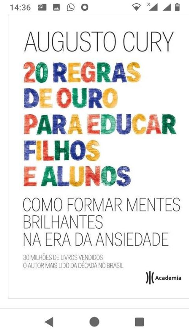 Fashion 20 Regras de Ouro Para Educar Filhos e Alunos – Augusto Cury ...