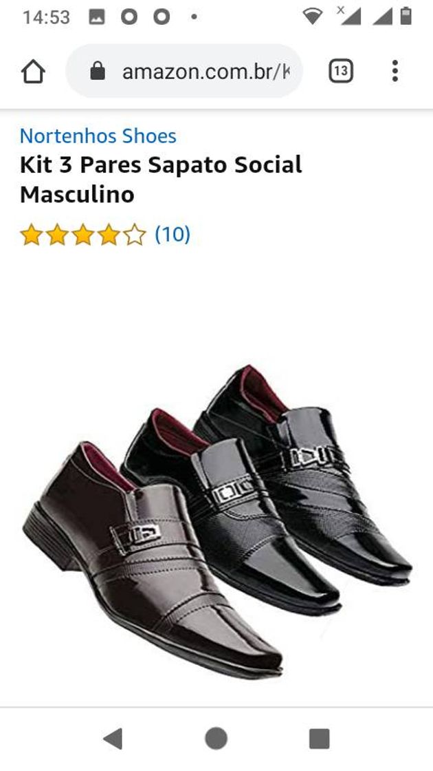 Fashion Kit 3 Pares Sapato Social Masculino | Amazon.com.br