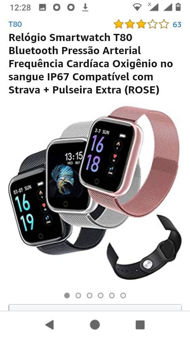 Moda Relógio Smartwatch