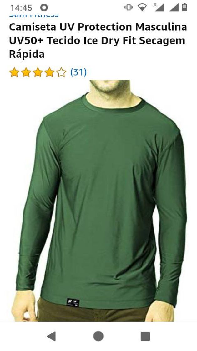 Moda Camiseta UV Protection Masculina UV50+ Tecido Ice Dry Fit ...