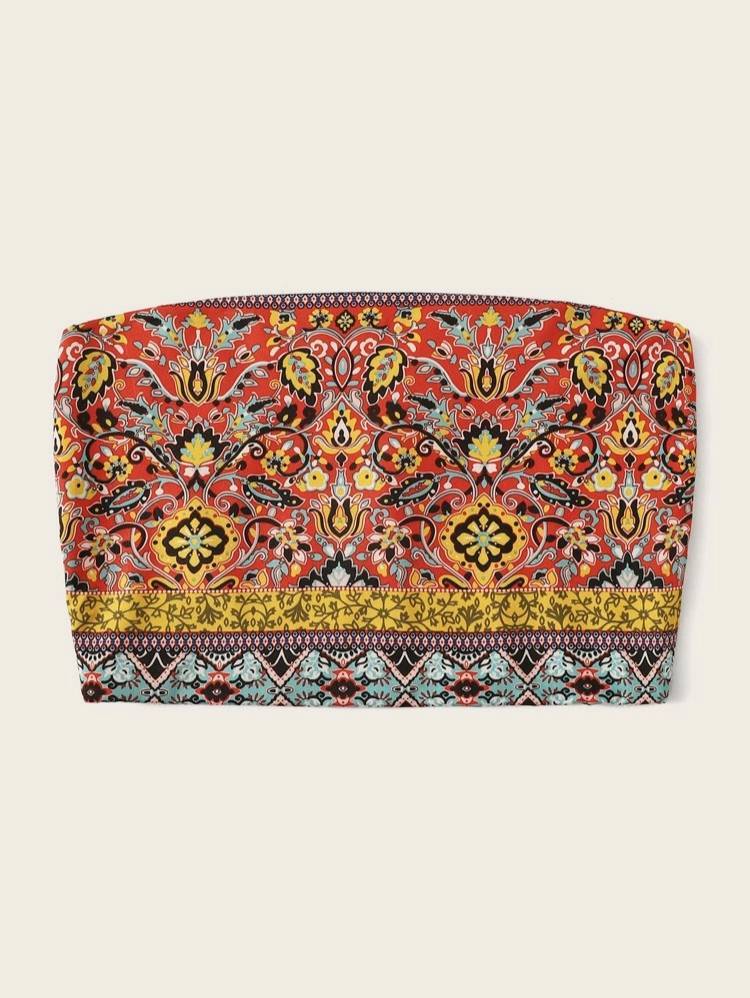 Social Top tubo con estampado 