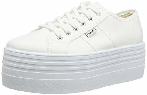 Victoria Barcelona Doble Lona Monocromo, Zapatillas Unisex Adulto, Blanco