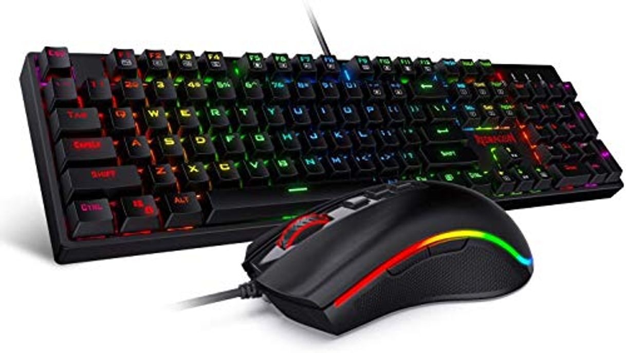 Lugar Redragon K582-BA Wired Mechanical Gaming Keyboard & M711 Cobra Gaming Mouse Combo