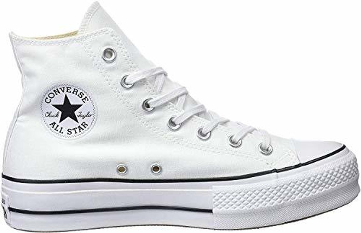 Social Converse Chuck Taylor CTAS Lift Hi, Zapatillas para Mujer, Blanco