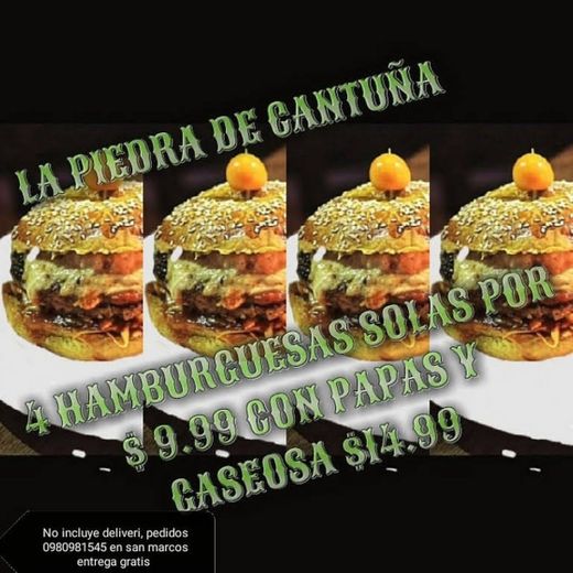 La Piedra de Cantuña HAMBURGUESAS DE CERVEZA