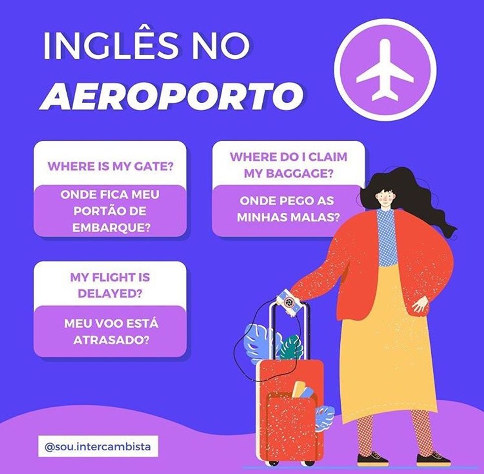 Moda Inglês no aeroporto 