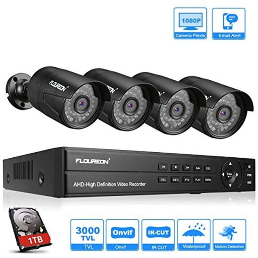 FLOUREON DVR Video Kit de vigilancia (8CH 1080N AHD DVR