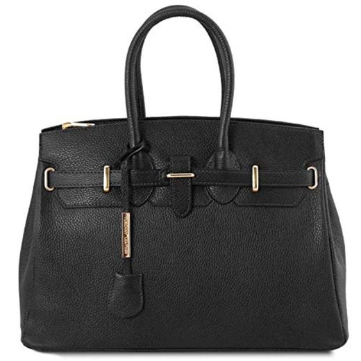Tuscany Leather - TL Bag - Bolso a Mano con Detalles Color