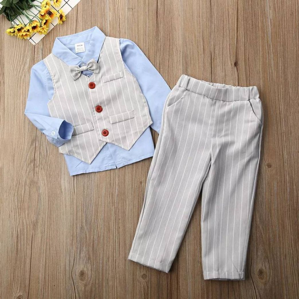 Fashion Traje elegante niño chaleco gris, fiesta