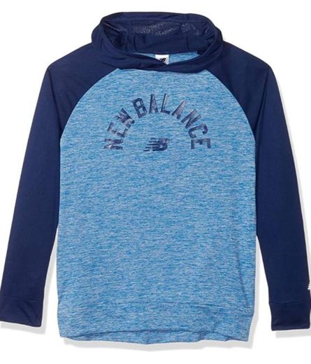 Boy Hooded Performance Top blue