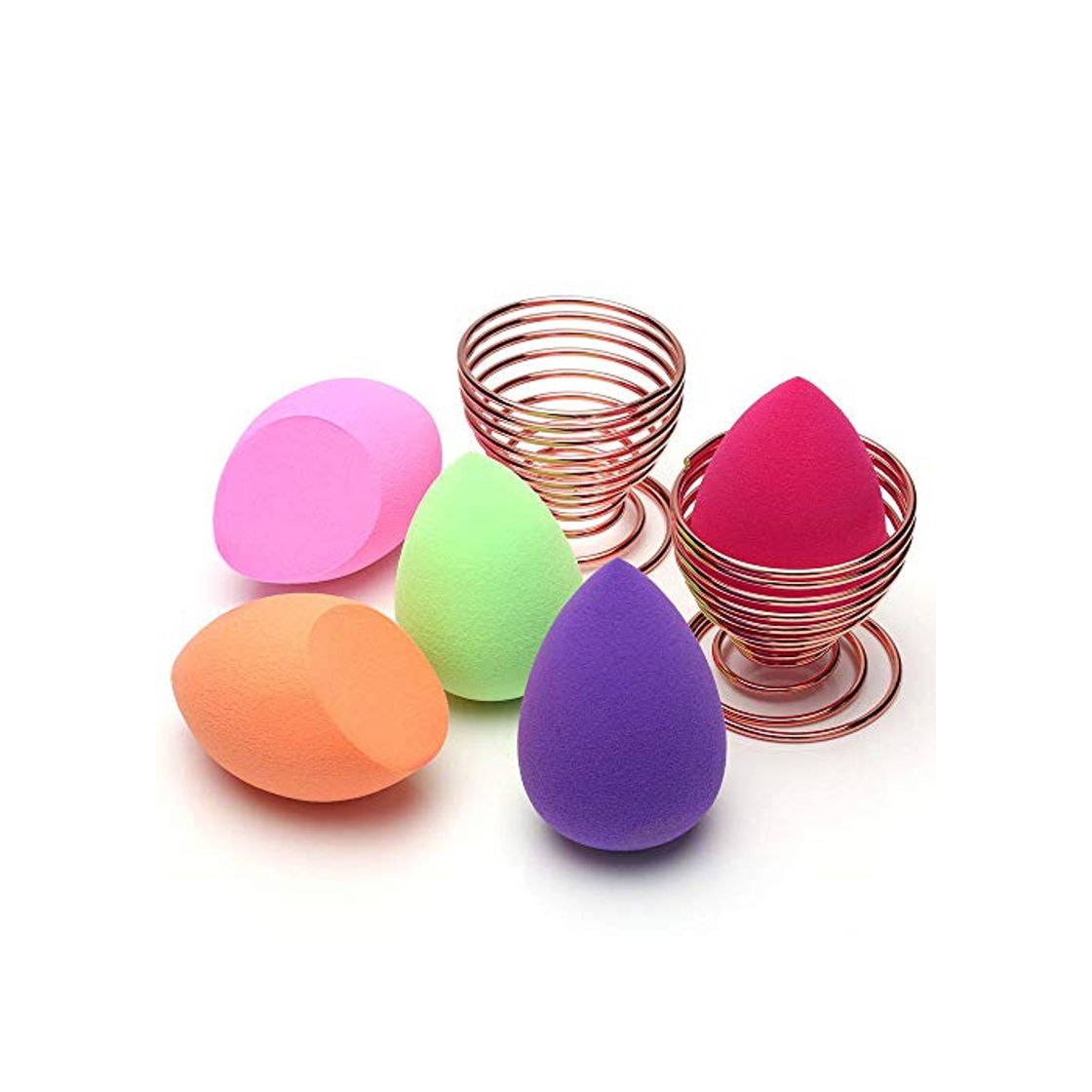 Social Esponja Maquillaje, O'Vinna [7-Pack] Esponjas para Maquillaje Facial de Belleza (5 Piezas