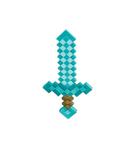Minecraft- Toy Accesorio de Disfraz, Color Espada de Diamante, Talla única