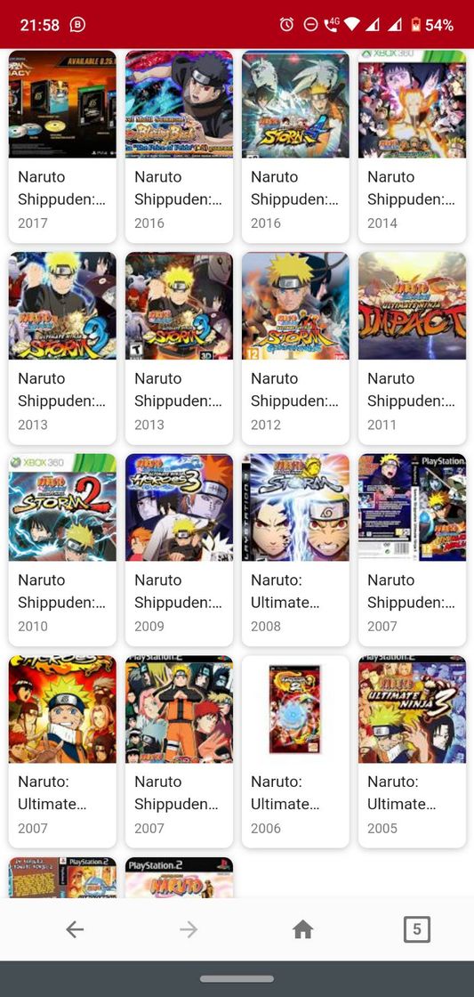 Videogames Todos Os Jogos Do Naruto. 💕