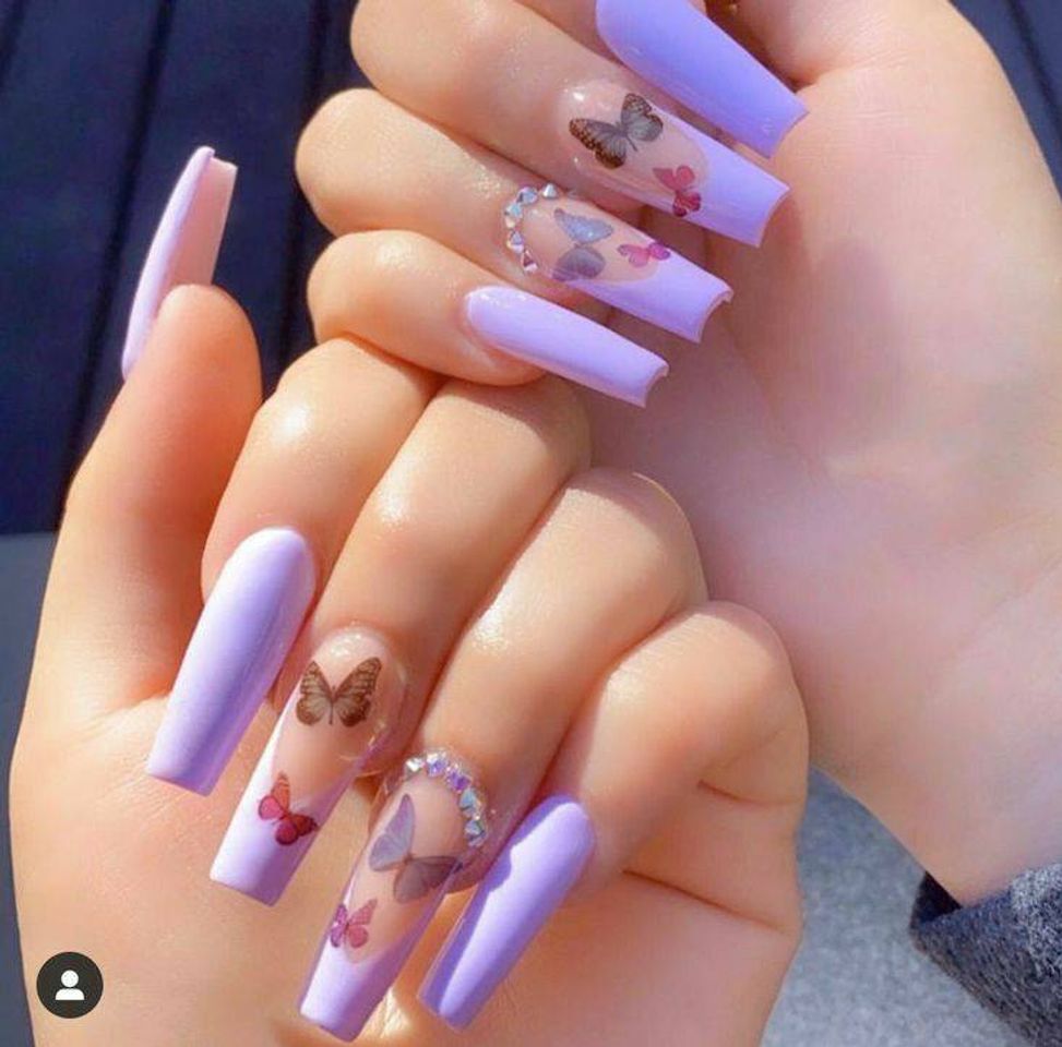 Moda 🦋Unhas Roxinhas cute🦋