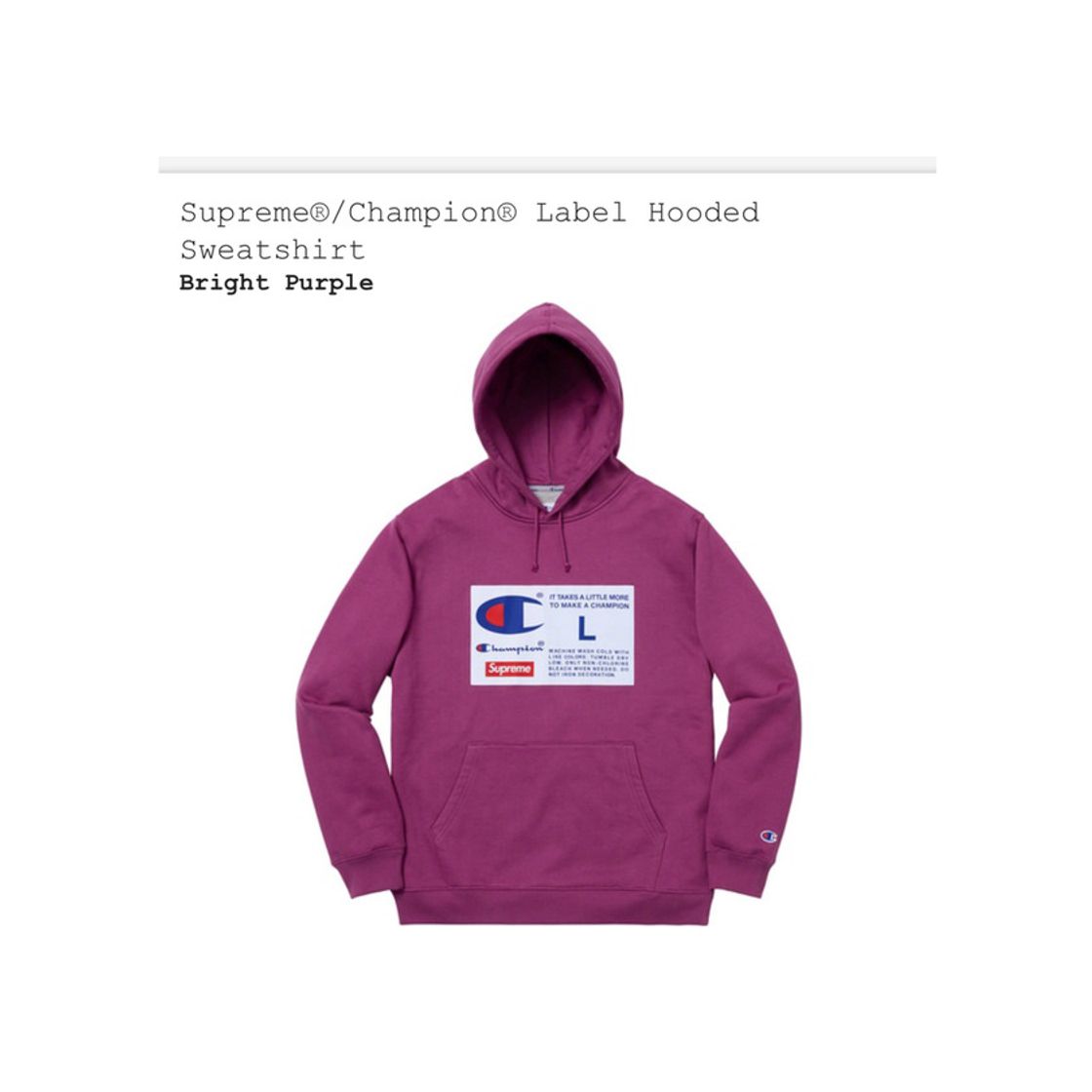 Product Supreme champion hoodie purple