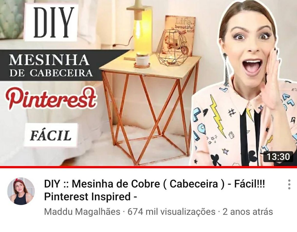 Fashion DIY :: Mesinha de Cobre ( Cabeceira ) - YouTube